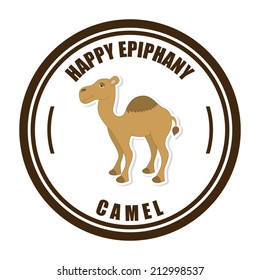 happy epiphany over white background vector illustration