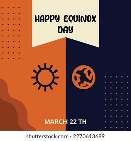 happy equinox day poster for social media post