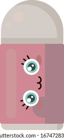 Happy eraser, illustration, vector on white background.