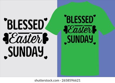 Happy ester day typography design 