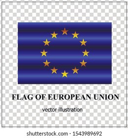 Happy Europe day banner. Bright button with flag of European Union . Vector illustration.