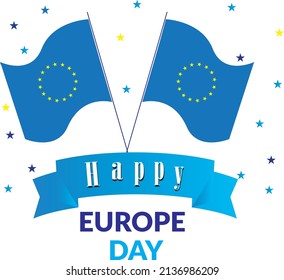 Happy europe day flag png illustration