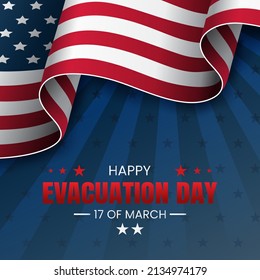 Happy Evacuation Day Poster, Flyer Or Banner.