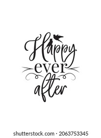 Feliz siempre, vector. citas inspiradoras de la vida. Diseño artístico. Decretos de pared aislados en un fondo blanco. Diseño de afiches, Diseño de textos, letras