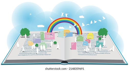
Happy Everyday Stories Vector Illustrations