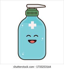 Happy Excited Expression of Hand Wash Vector Design