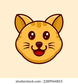 happy expression cat design vector