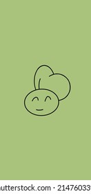 happy expression chef emoji on green background