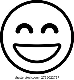 happy expression emoticon vector. symbol, illustration, sign