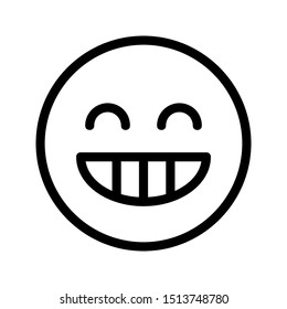 happy expression icon with glyph style and 64 px base. Suitable for website design, logo, app and ui.