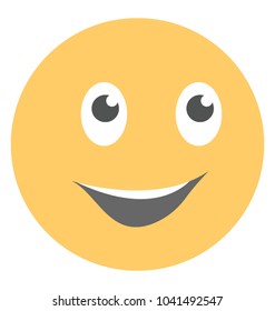 
Happy expression through emoticon icon
