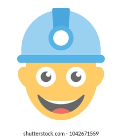 
Happy expression through emoticon icon
