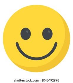 Happy expression through emoticon icon