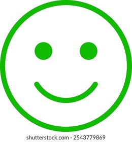 Happy expression vector. face, emote, symbol, illustration.