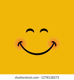 Happy face banner with smile expression vector illustration
