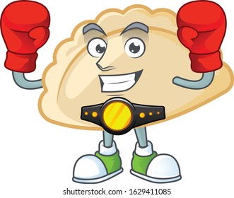 Happy Face Boxing pierogi cartoon character design