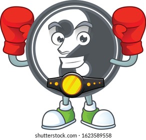 Happy Face Boxing yin yang cartoon character design