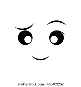 happy face cartoon expression emotion icon. Isolated and flat illustration. Vector graphic