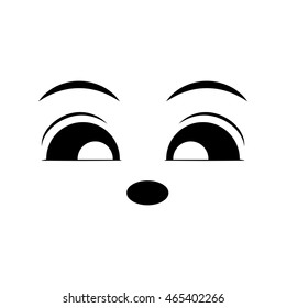 happy face cartoon expression emotion icon. Isolated and flat illustration. Vector graphic