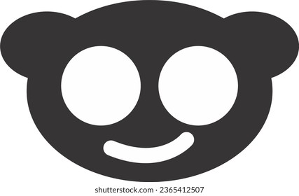 happy face cartoon icon flat vector 