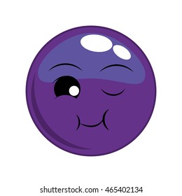 happy face cartoon sphere expression emotion icon. Isolated and flat illustration. Vector graphic