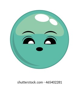 happy face cartoon sphere expression emotion icon. Isolated and flat illustration. Vector graphic