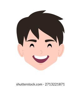 Cara feliz Ilustración vectorial de caracteres