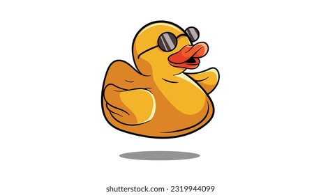 Happy Face Duck logo abstract vector design template