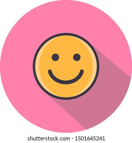 happy face emoji icon. vector graphics