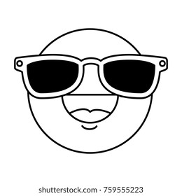 happy face emoji with sunglasses