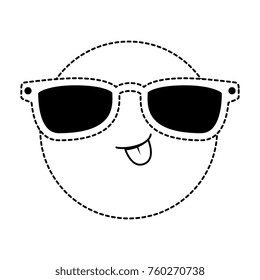 happy face emoji with sunglasses
