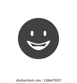 Happy Face emoji vector icon. filled flat sign for mobile concept and web design. face emoticon simple solid icon. Symbol, logo illustration. Pixel perfect vector graphics