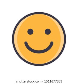 Happy Face Emoji Vector Icon. Colorful Icon. Vector Graphics