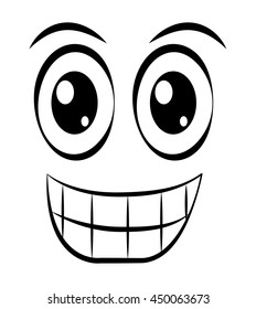 happy face emoticon isolated icon design, vector illustration  graphic 