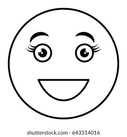 happy face emoticon kawaii character