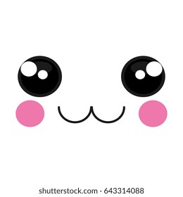 happy face emoticon kawaii style