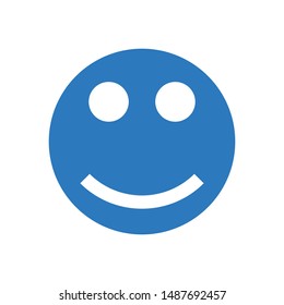 happy face glyph colour vector icon