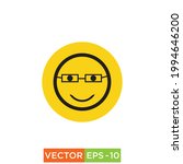 Happy face Icon design vector Idea for web and Print Use