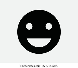 Happy Face Icon. Smile Smiley Gesichtsausdruck Emoticon fröhliche Freude Spaß Glad Positive Sign Symbol Kunstwerk Grafische Illustration Clip-Kunst Vektor Cricut