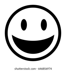 Happy face icon, smile icon vector