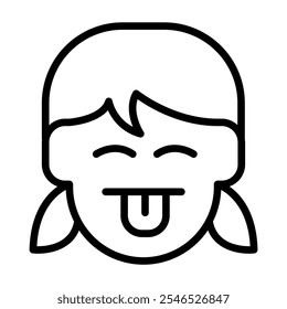 Icono de la cara feliz en Diseño gráfico de Ilustración vectorial de estilo de línea delgada