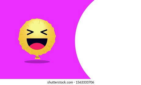 Happy Face Icon Thumbnail Cover Video Vector