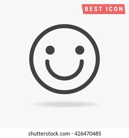 Happy face Icon Vector.