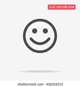 Happy face icon. Vector concept illustration for design.