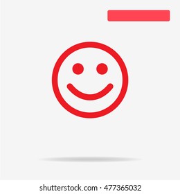 Happy face icon. Vector concept illustration for design.