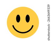 Happy face icon. Vector illustration.