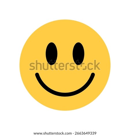 Happy face icon. Vector illustration.