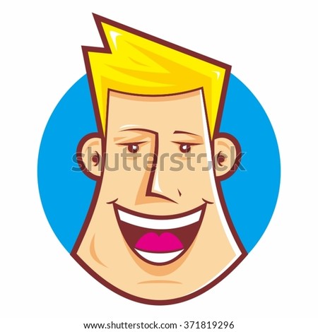 happy face. Isolated object. No transparency and gradients used