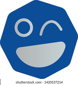 Happy face isolated vector illustration