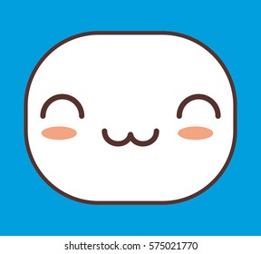 happy face kawaii icon image vector illustration design 